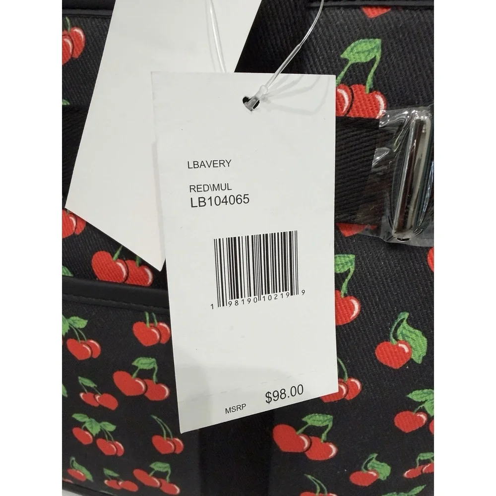 BETSEY JOHNSON LUV Betsey Cherry Tote Bag in Black/Red NWT